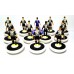 Subbuteo Andrew Table Soccer Leicester 3rd kit on Classic Lightweight bases